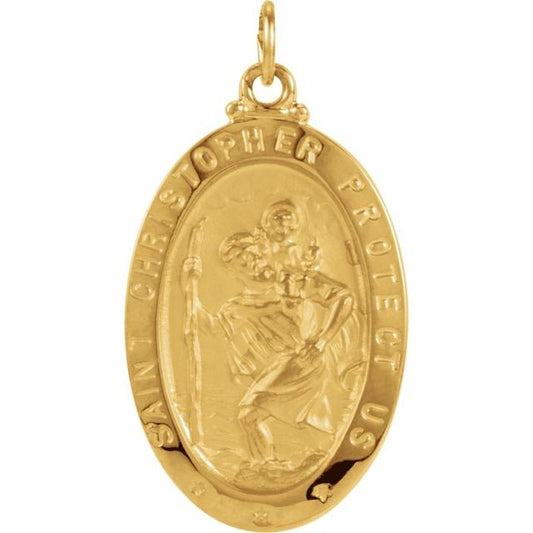 St. Christopher Medal Necklace or Pendant