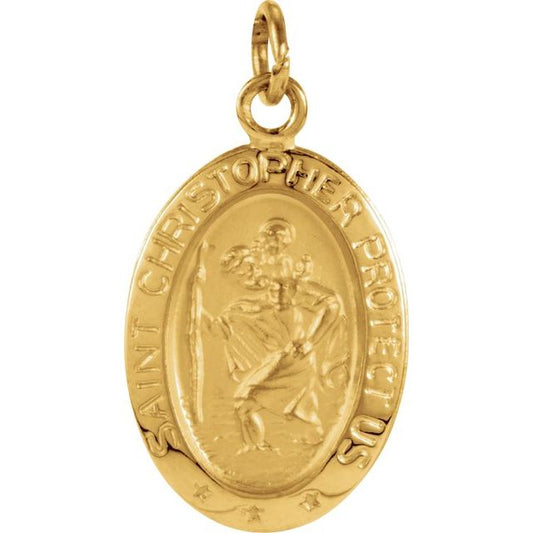 St. Christopher Medal Necklace or Pendant