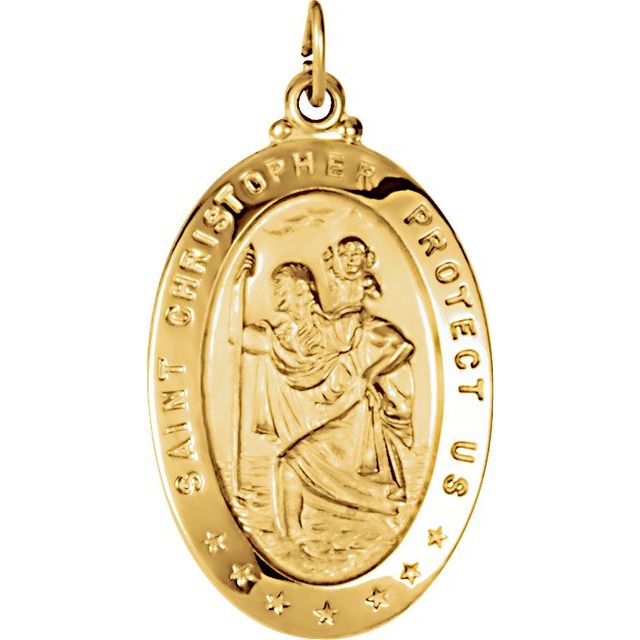 St. Christopher Medal Necklace or Pendant