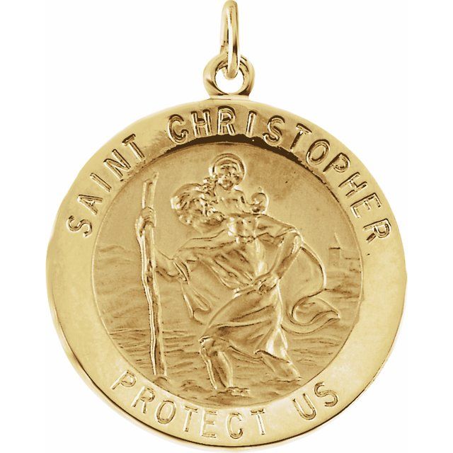 St. Christopher Medal Necklace or Pendant