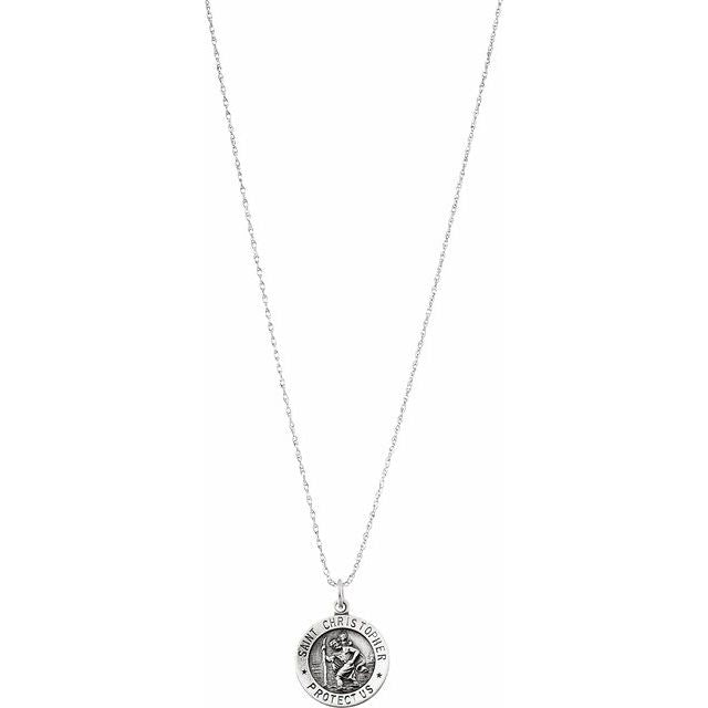 St. Christopher Medal Necklace or Pendant