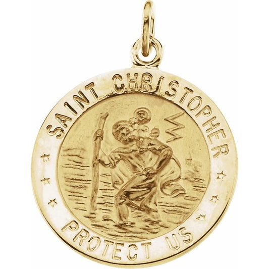 St. Christopher Medal Necklace or Pendant
