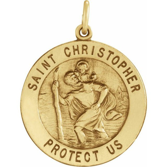 St. Christopher Medal Necklace or Pendant