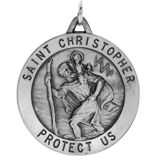 St. Christopher Medal Necklace or Pendant