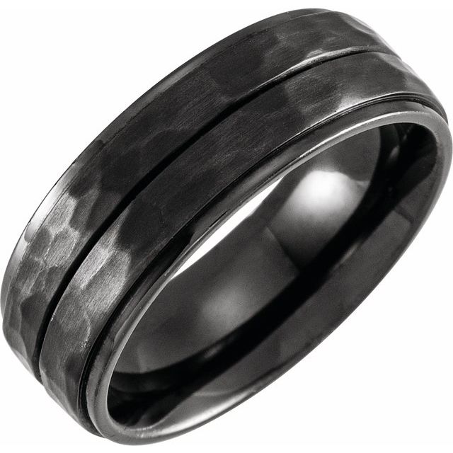 Titanium Flat Grooved Stepped Band