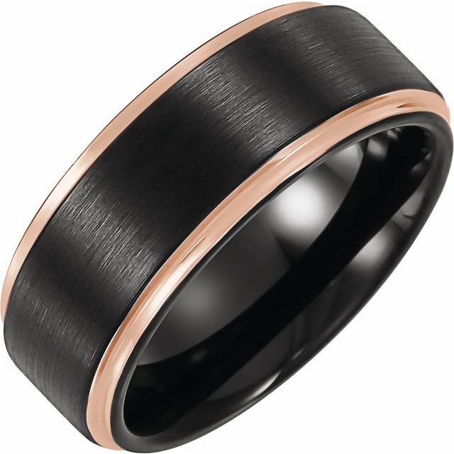 Tungsten Flat Grooved Band