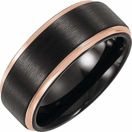 Tungsten Flat Grooved Band