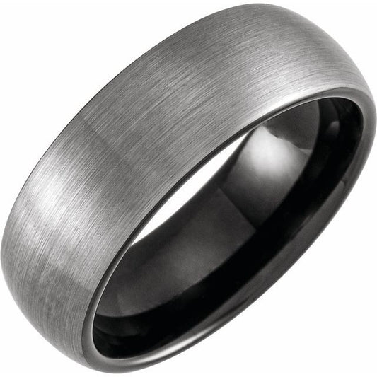 Tungsten Half Round Band