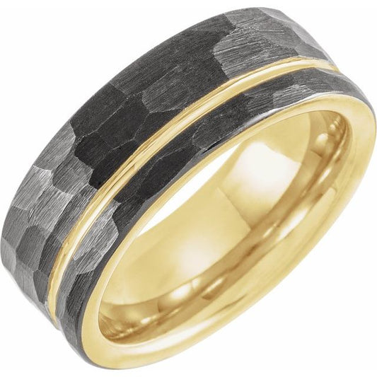 Tungsten Flat Grooved Band