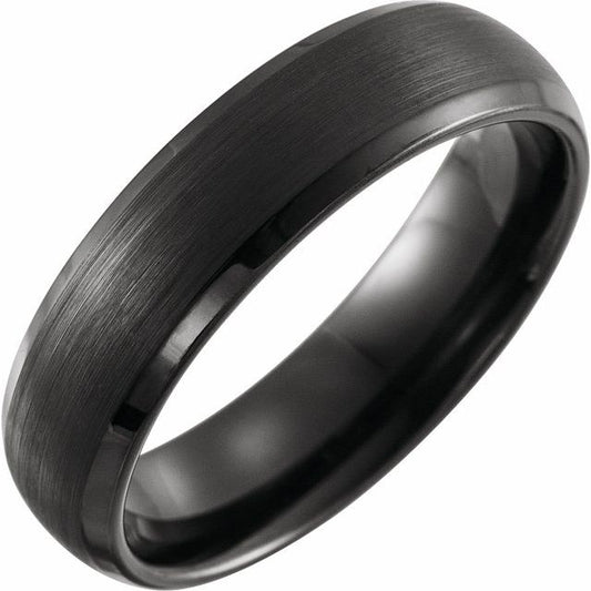 Tungsten Beveled Edge Band