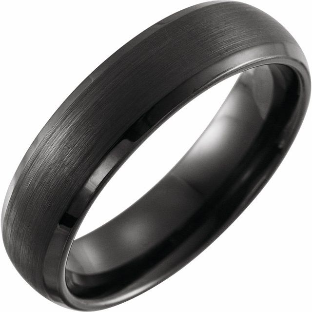 Tungsten Beveled Edge Band
