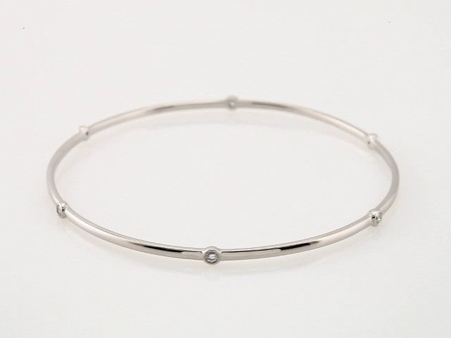 Bezel-Set Bangle Bracelet