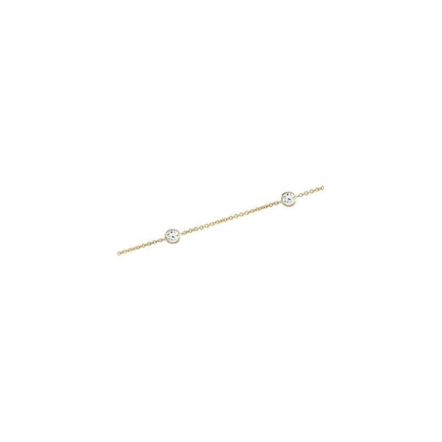 Bezel-Set Station Necklace or Bracelet