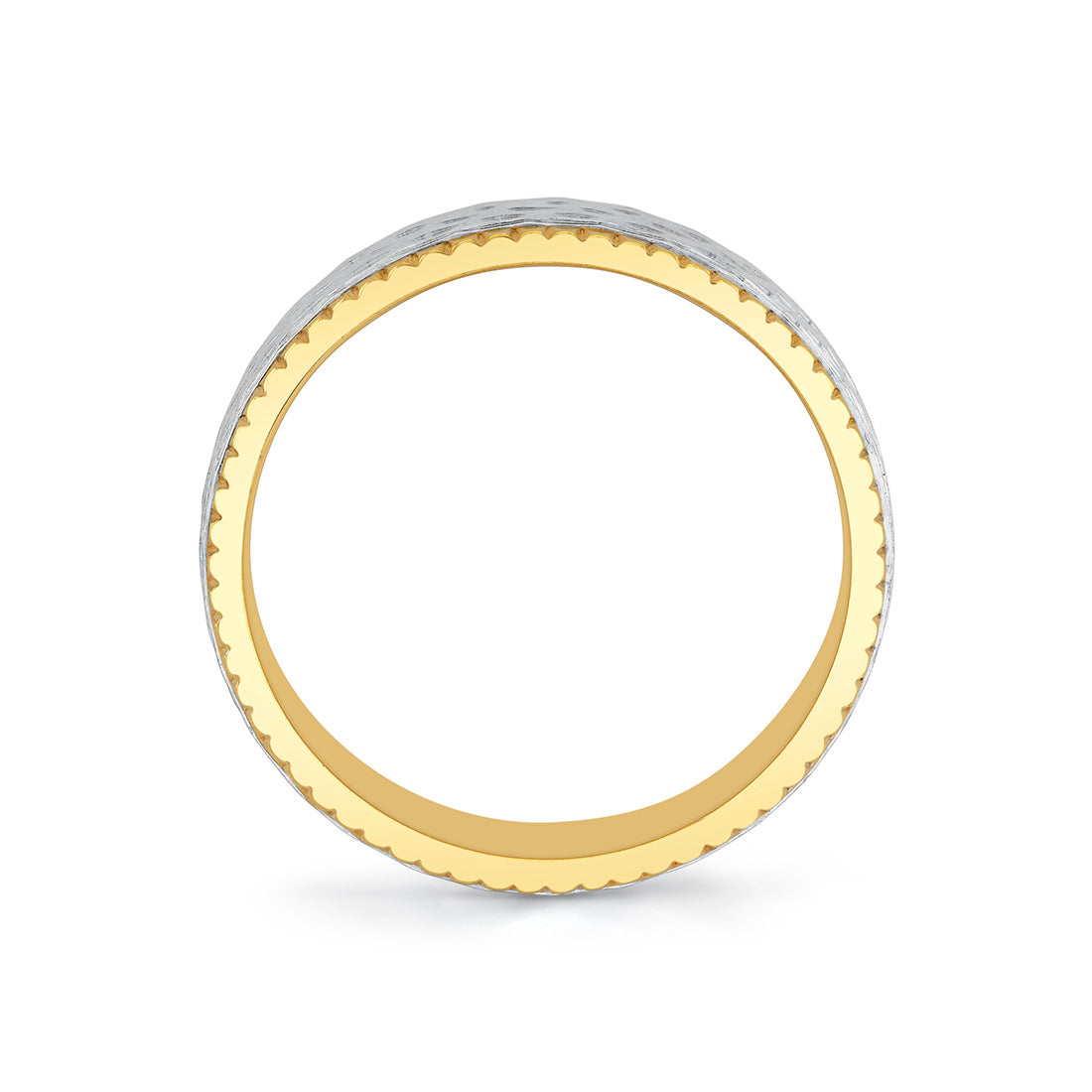 Heritage Two Tone Brushed Mens Band - Anthony