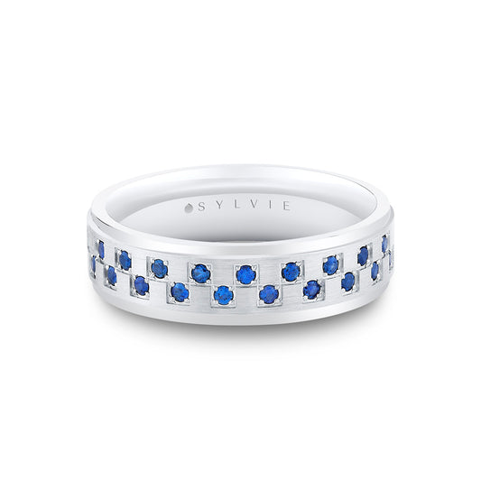 Heritage Brushed Gemstone Mens Band - Marcus