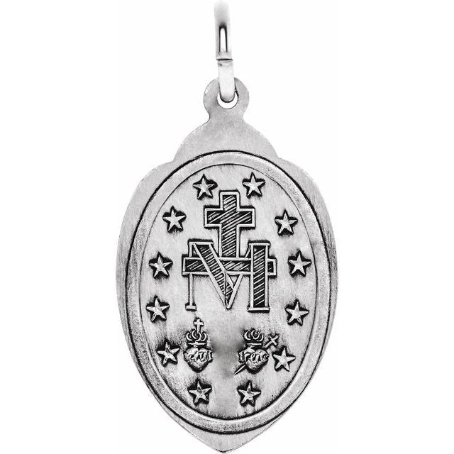 Oval Miraculous Medal Necklace or Pendant
