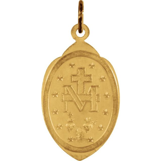 Oval Miraculous Medal Necklace or Pendant