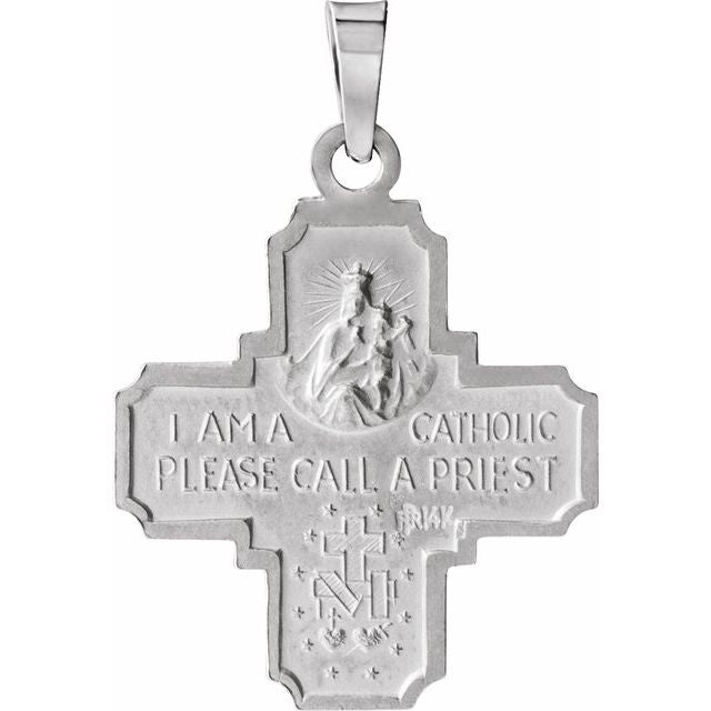 Four-Way Cross Medal Necklace or Pendant