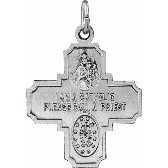 Four-Way Cross Medal Necklace or Pendant